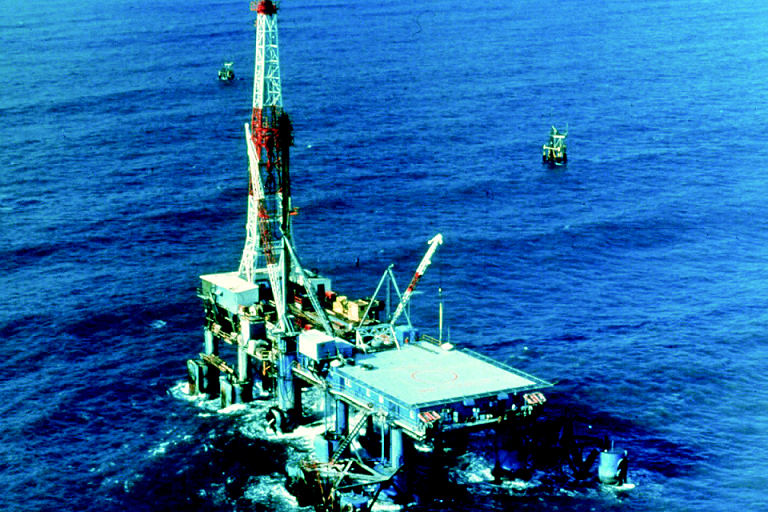 First Drilling Rig History of offshore drilling units | Society of Petroleum Engineers ...